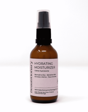Beautitionary hydrating moisturizer for dry and normal skin with kale extract and moringa oil. Natural vegan face cream crafted locally in Vancouver.