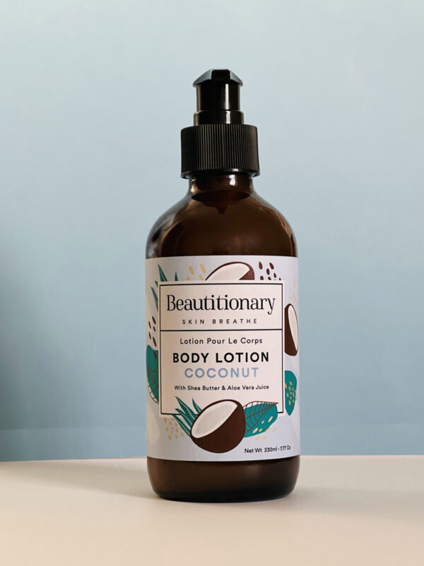 Vegan coconut body lotion for eczema. moisturizer for eczema prone skin