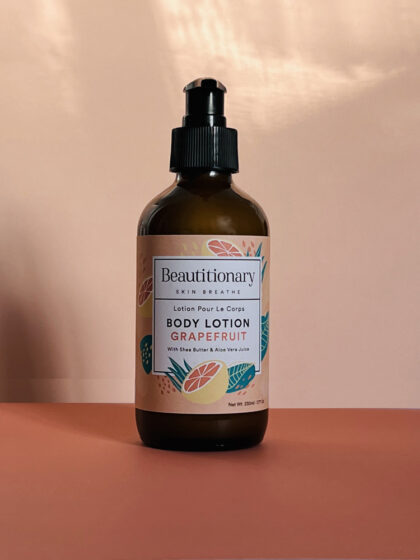 Vegan body lotion made in Canada