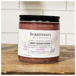 Lavender sugar scrub for relaxing and exfoliating