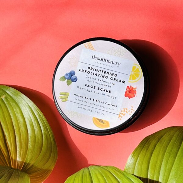 Brightening exfoliating for very sensitive skin to exfoliate, made in Vancouver in a rust free tin jar