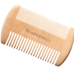 wooden beard comb to brush beard and hair. vegan beard grooming