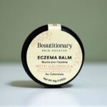 All-natural eczema balm in a simple metal tin, made in Vancouver, designed for gentle eczema relief.