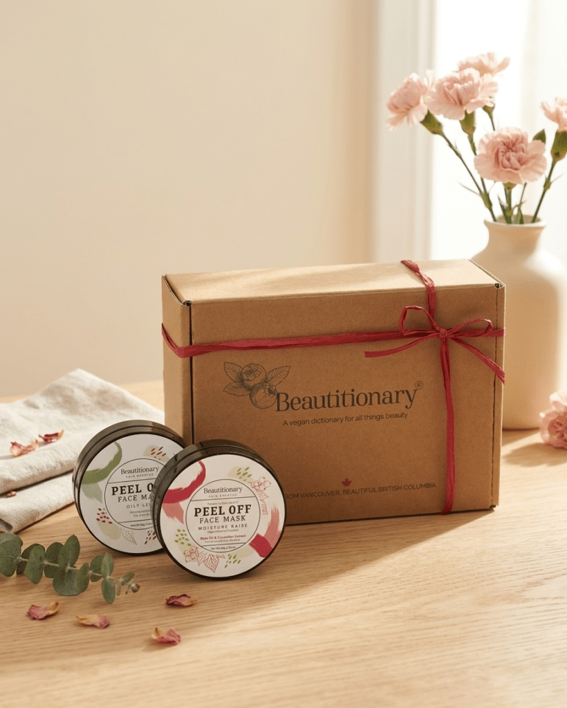 Beautitionary gift set with 2 face mask options for mother's day promotion.