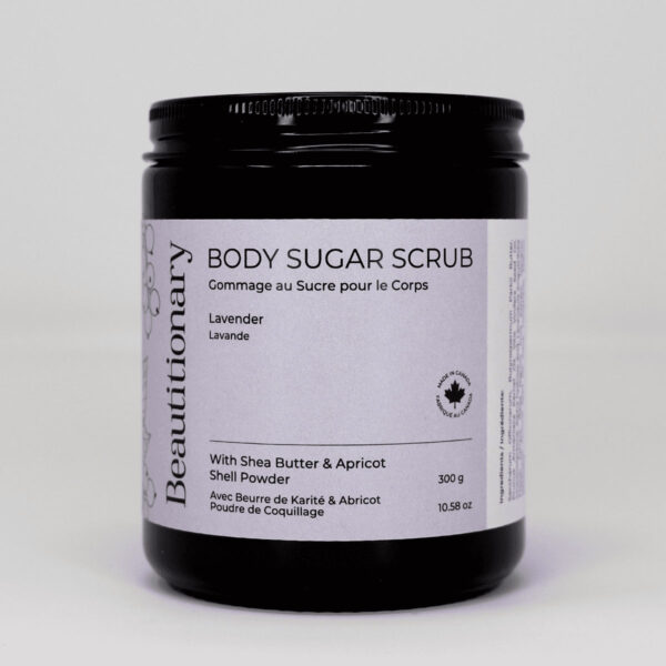 Beautitionary lavender sugar scrub, 300g jar