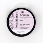 Beautitionary lip scrub, front of tin