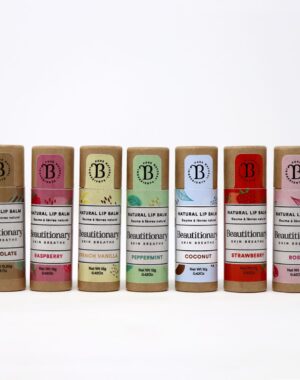 Beautitionary lip balm, all scents lineup