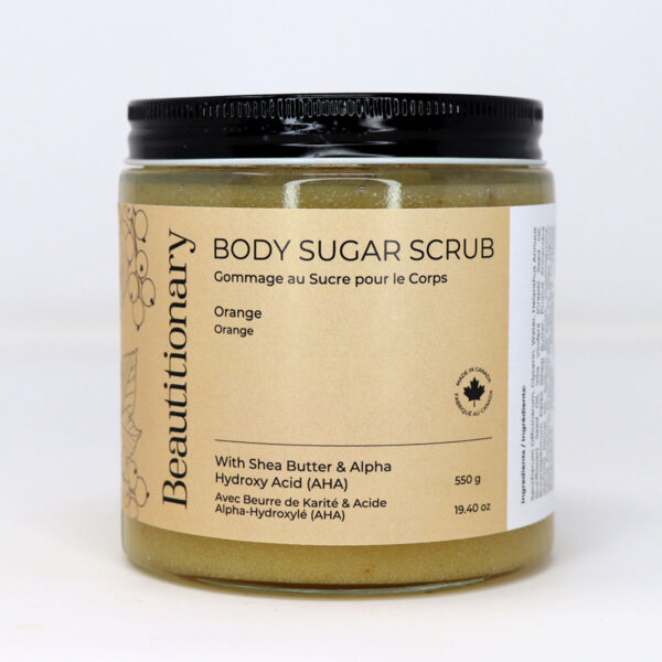 Beautitionary orange sugar scrub, 550g jar