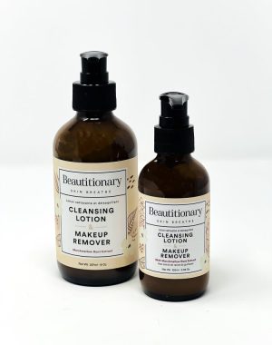 Cleansing lotion in a big size and travel size makeup remover